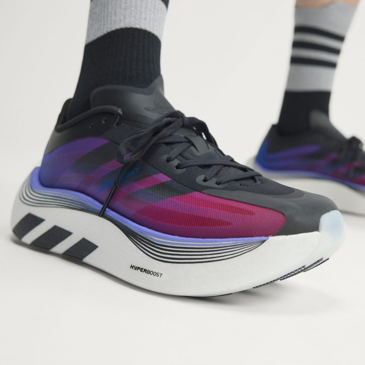 Adidas Men's HYPERBOOST EPHR LT SHOES - Core Black / Lucid Blue / Solar Red - Image 5