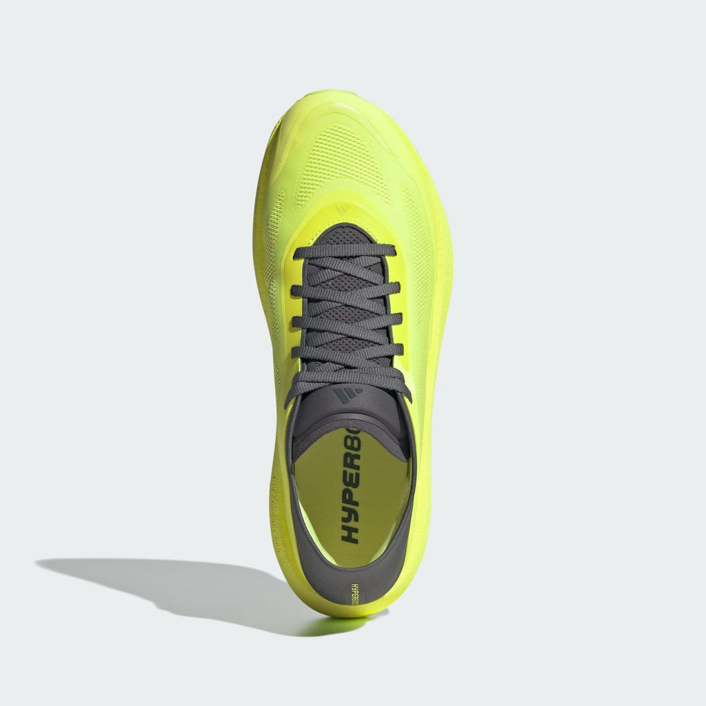 Adidas Men's HYPERBOOST RUN Running Shoes - Hi-Res Yellow / Iron Metallic / Grey Five - Image 2