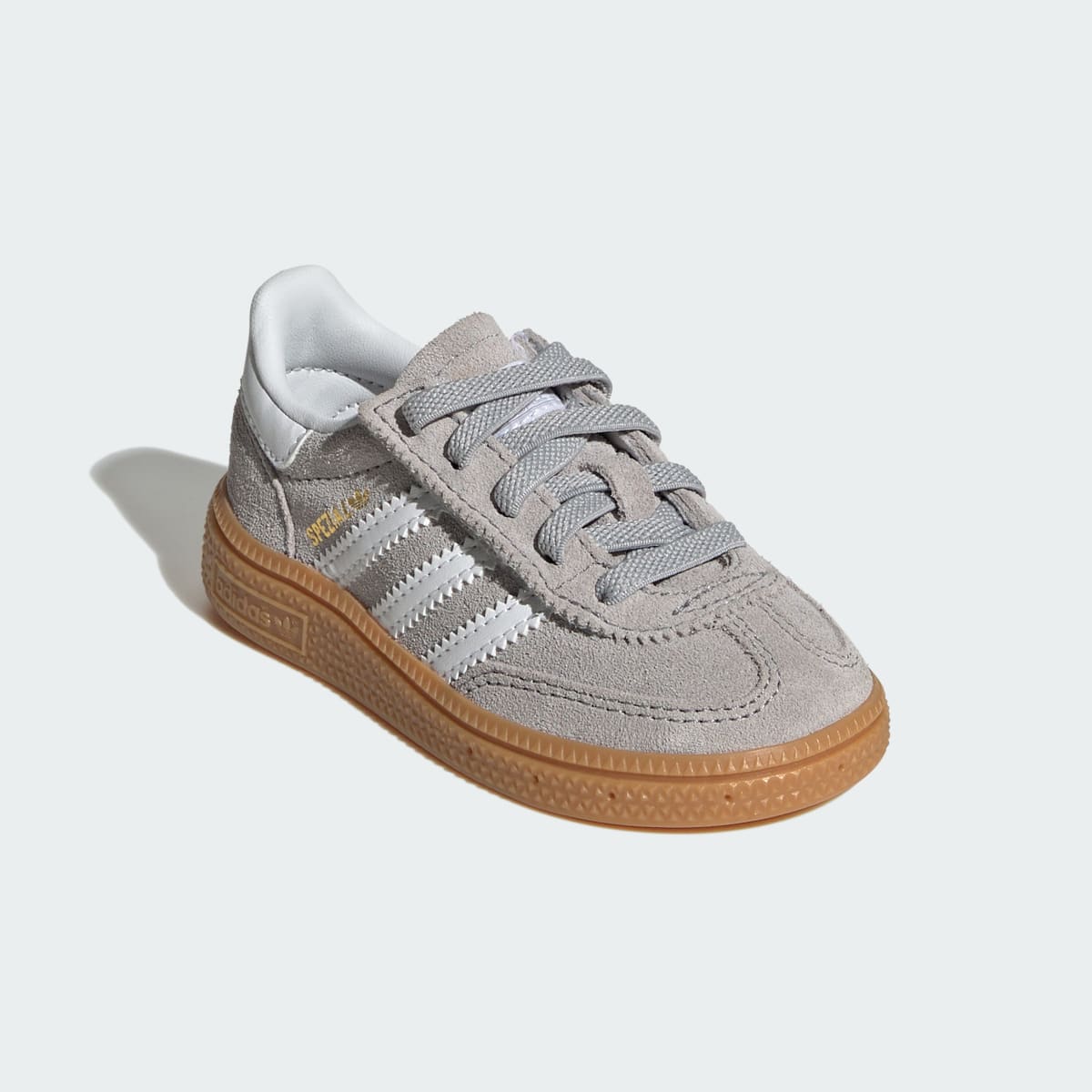 Adidas Kids' Handball Spezial Comfort Closure Elastic Lace Shoes Kids - Grey Two / Cloud White / Gum - Image 7
