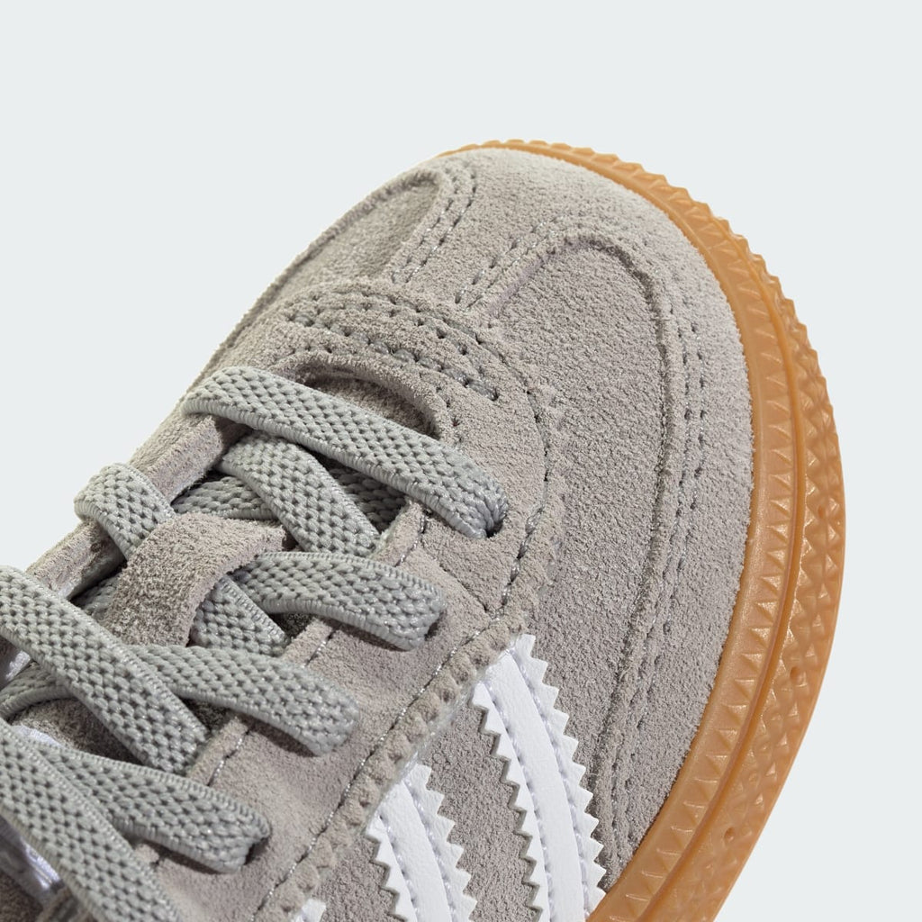 Adidas Kids' Handball Spezial Comfort Closure Elastic Lace Shoes Kids - Grey Two / Cloud White / Gum - Image 11