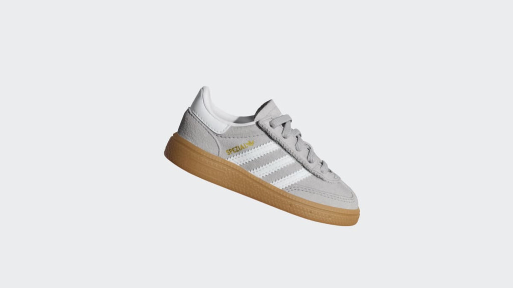 Adidas Kids' Handball Spezial Comfort Closure Elastic Lace Shoes Kids - Grey Two / Cloud White / Gum - Image 3