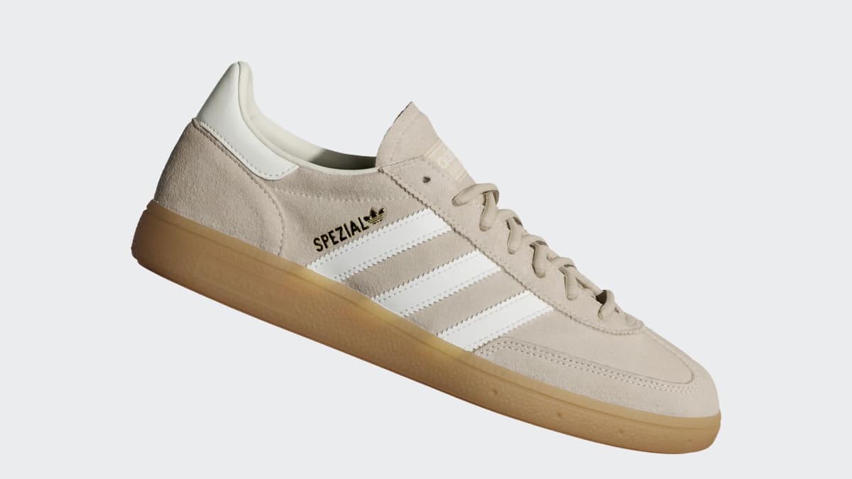 Adidas Men's Handball Spezial Shoes - Khaki Three / Off White / Gum - Image 2