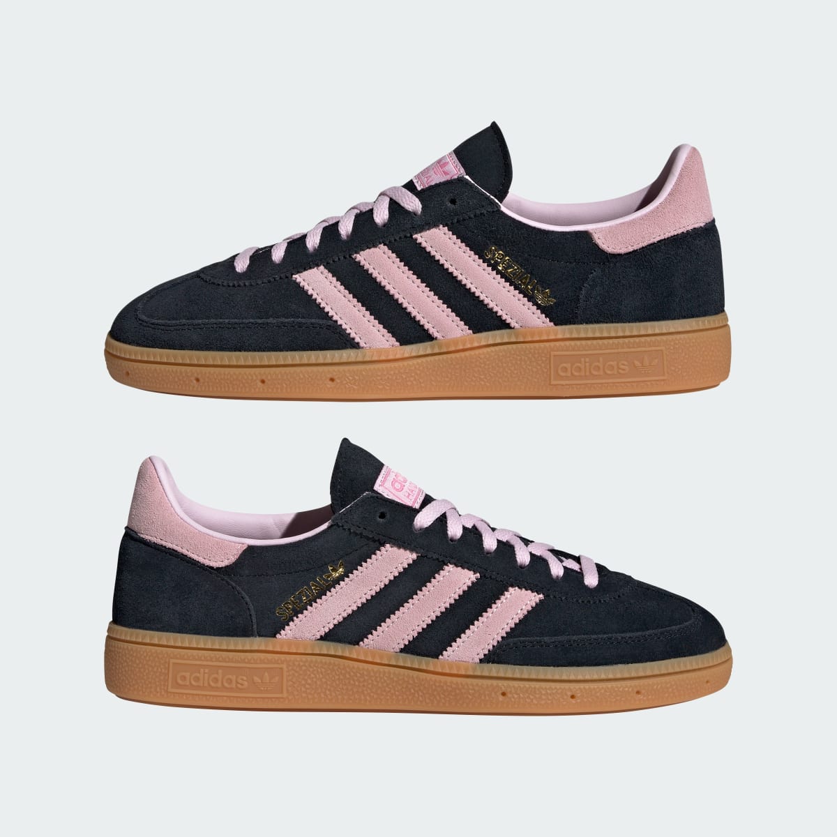 Adidas Women's Handball Spezial Shoes - Core Black / Clear Pink / Gum - Image 8