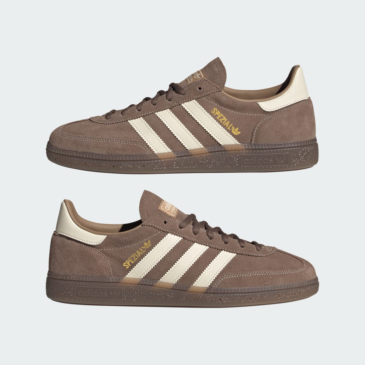 Adidas Men's Handball Spezial Shoes - Earth Strata / Wonder White / Gum - Image 8
