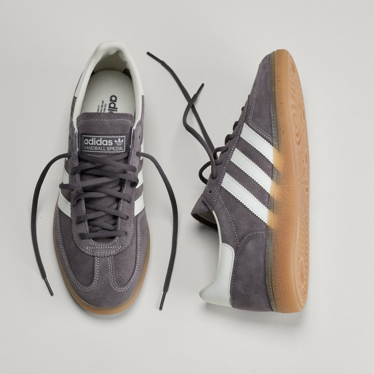 Adidas Women's Handball Spezial Shoes - Grey Strata / Off White / Gum - Image 4