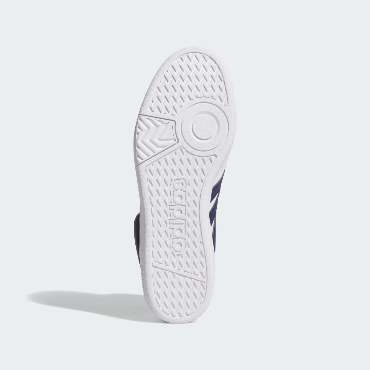 Adidas Men's Hoops 4.0 Mid Shoes - Cloud White / Dark Blue / Grey Two - Image 3
