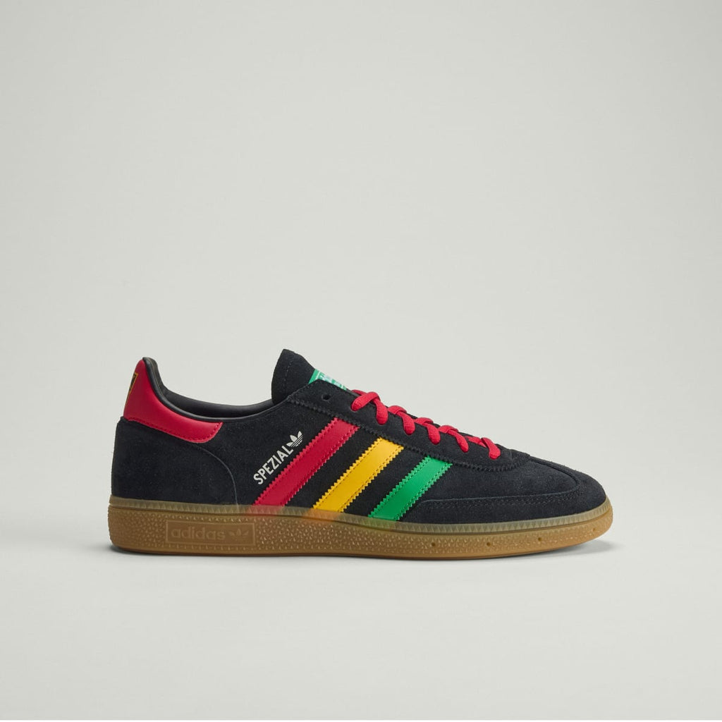 Adidas Men's Jamaica Handball Spezial Shoes - Core Black / Pure Ruby / Bold Gold - Image 3