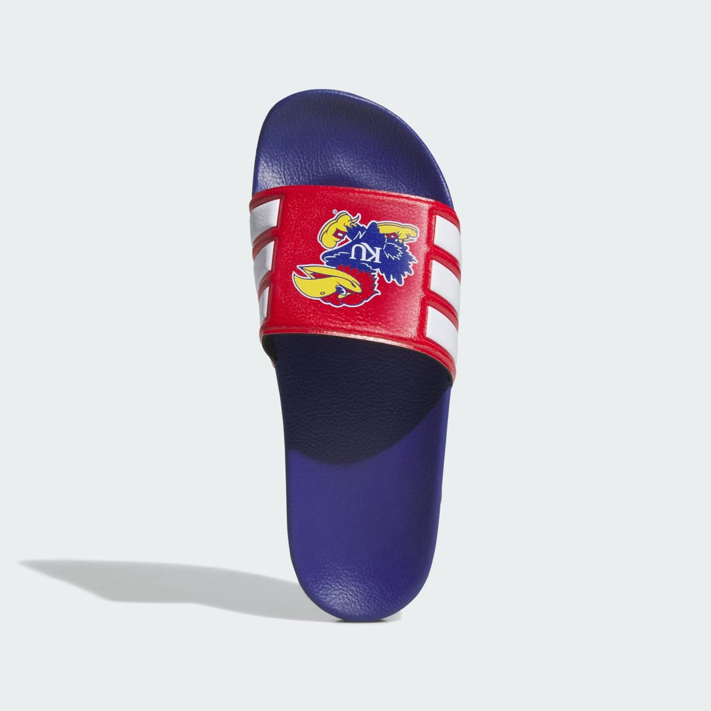Adidas Men's Kansas Jayhawks Performance Slide - Collegiate Royal / Cloud White / Team Power Red - Image 2