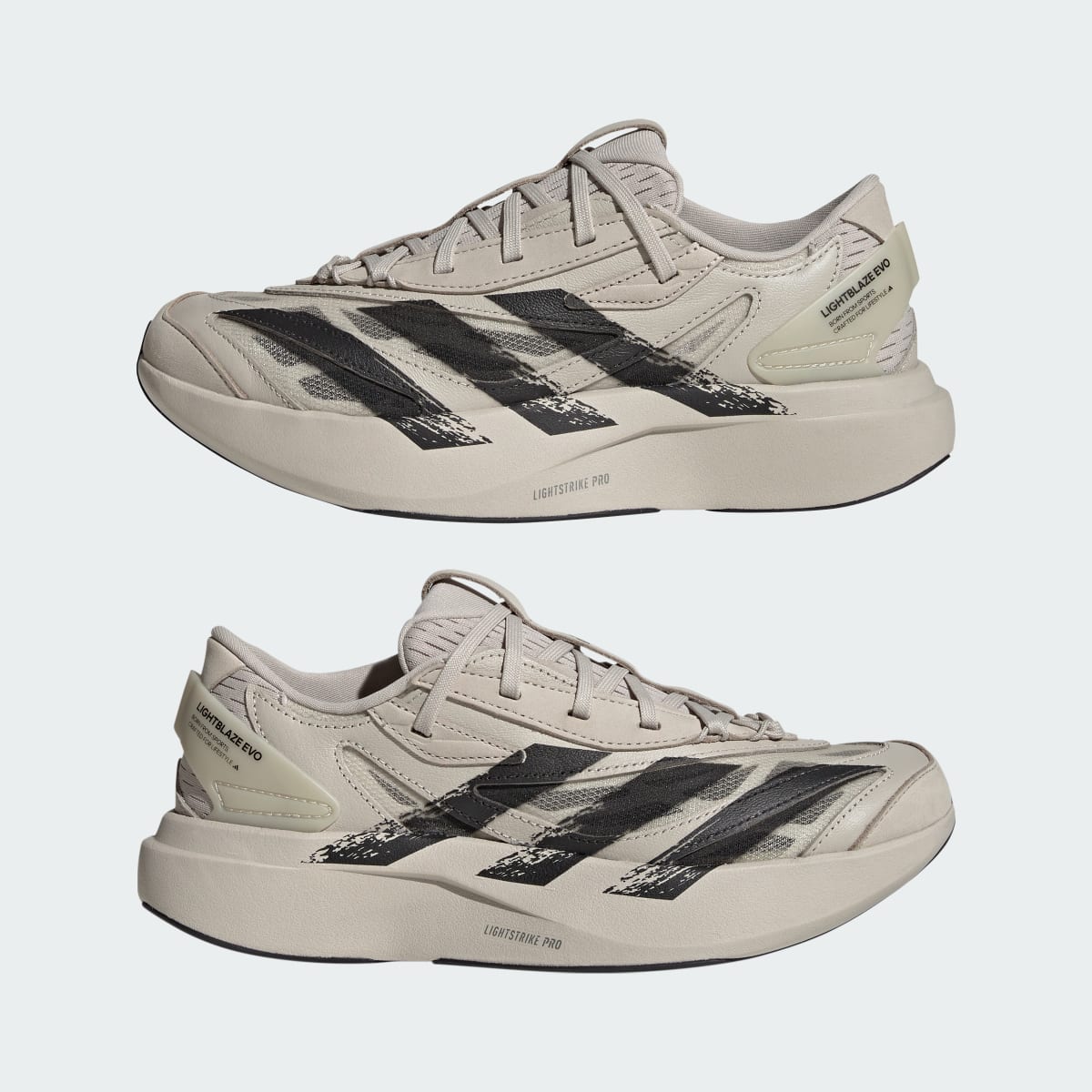Adidas Women's LIGHTBLAZE EVO SL SHOES - Beige / Core Black / Off White - Image 7