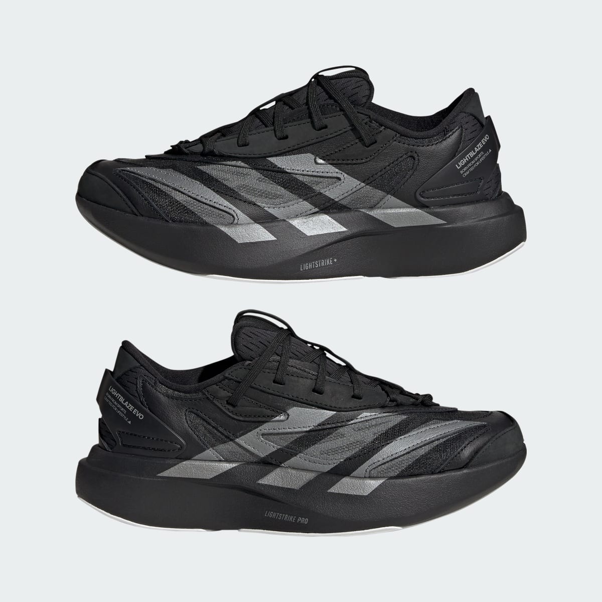 Adidas Women's LIGHTBLAZE EVO SL SHOES - Core Black / Iron Metallic / Cloud White - Image 7