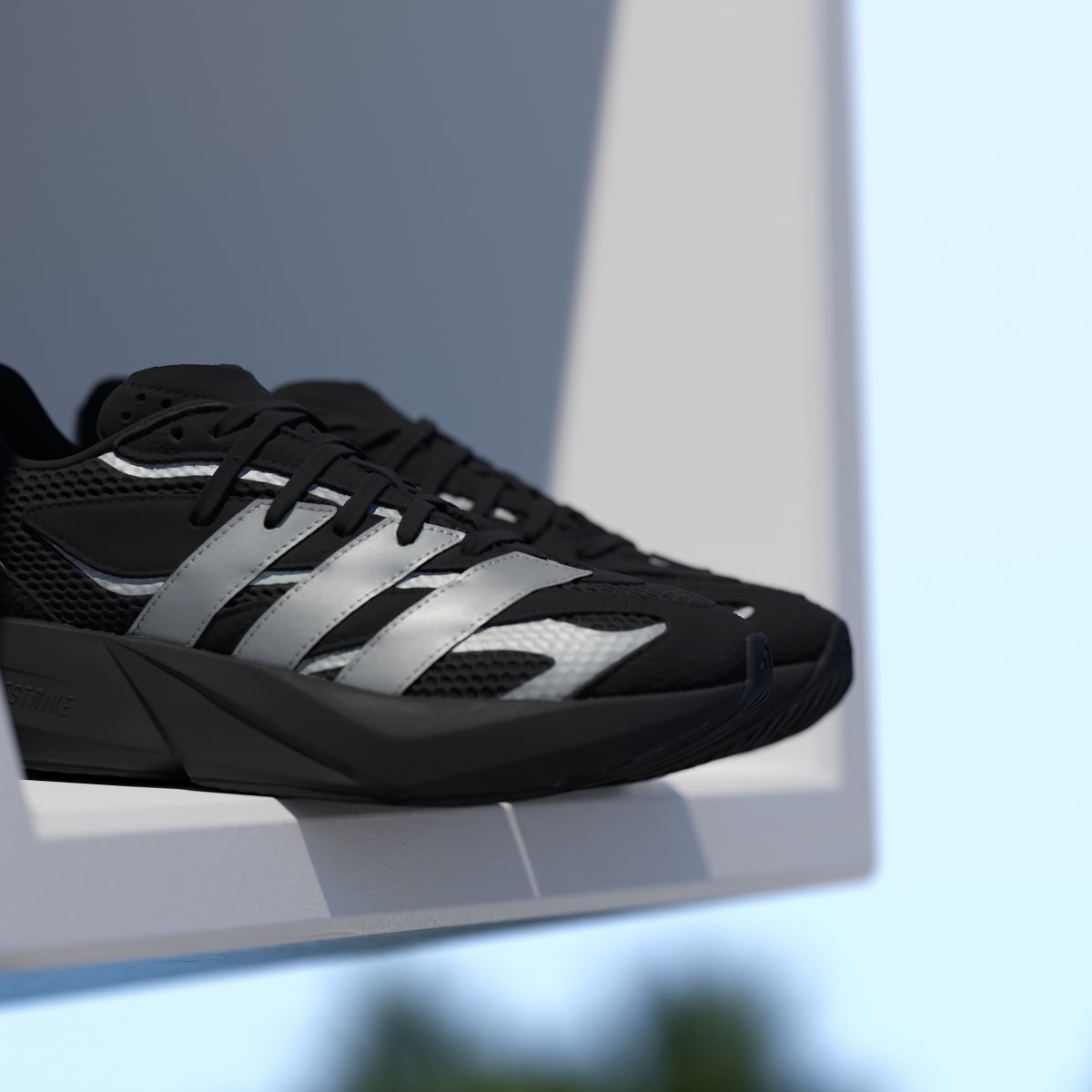 Adidas Women's LIGHTBLAZE SHOES - Core Black / Matte Silver / Off White - Image 10