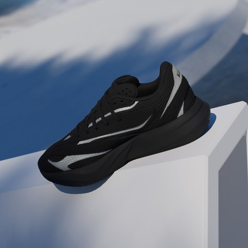 Adidas Women's LIGHTBLAZE SHOES - Core Black / Matte Silver / Off White - Image 7