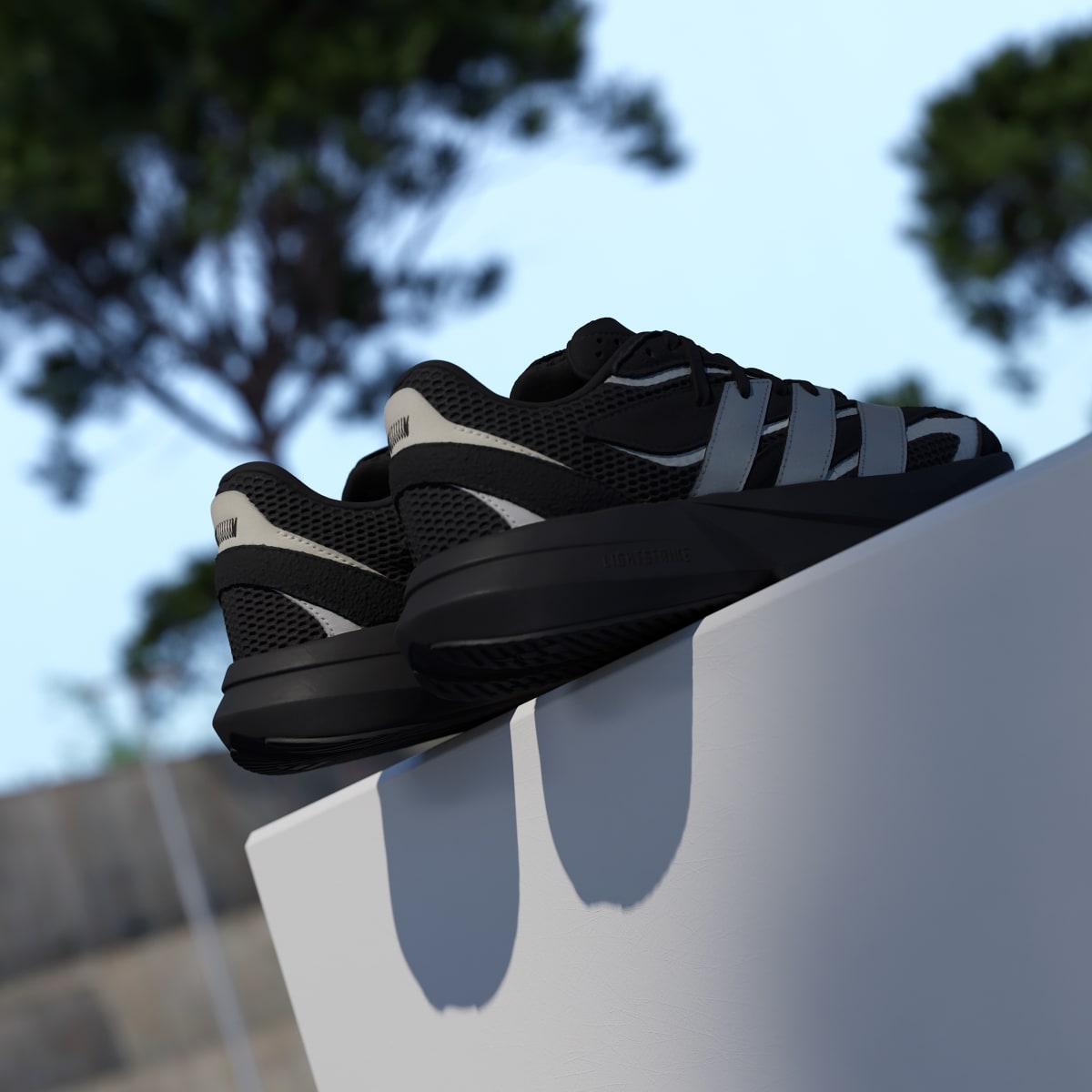 Adidas Women's LIGHTBLAZE SHOES - Core Black / Matte Silver / Off White - Image 8