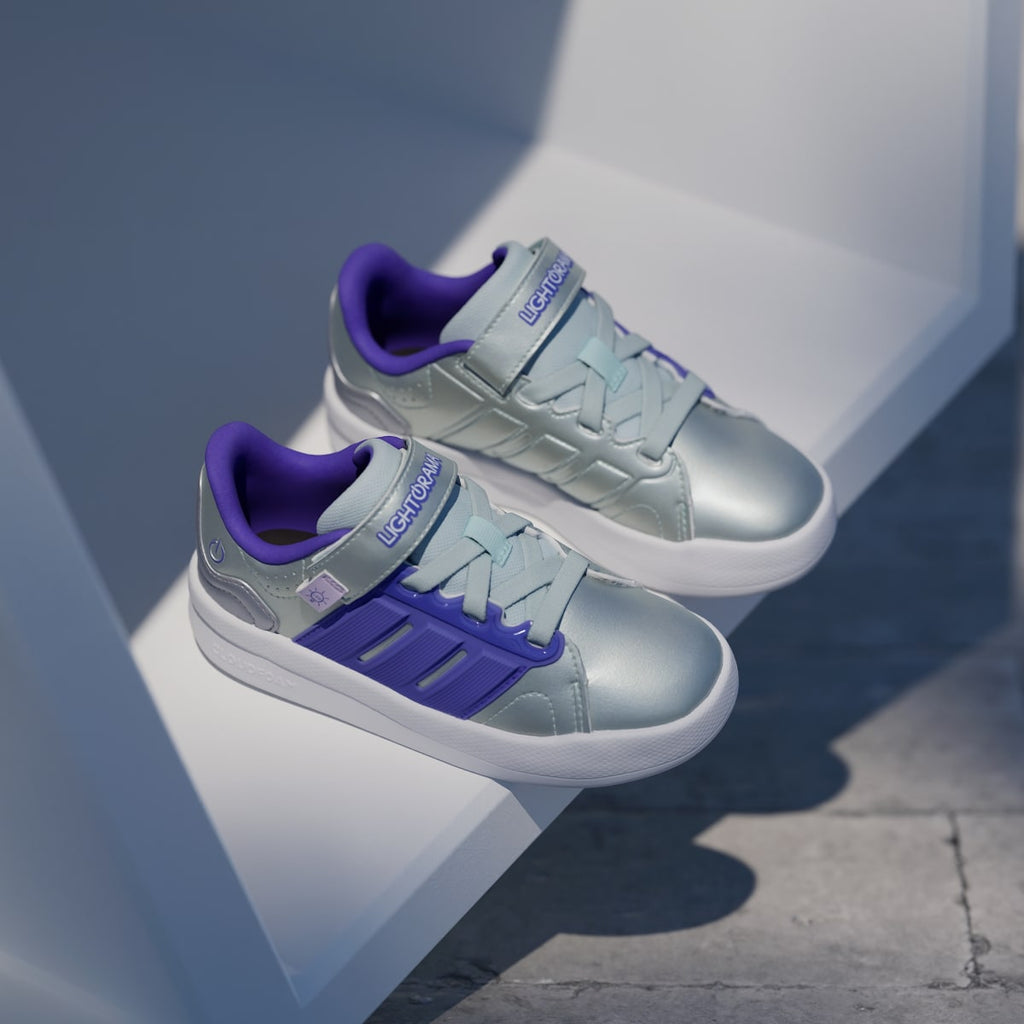 Adidas Kids' LIGHTORAMA COURT SHOES CHILDREN - Halo Mint / Solar Purple / Ice Lavender - Image 5