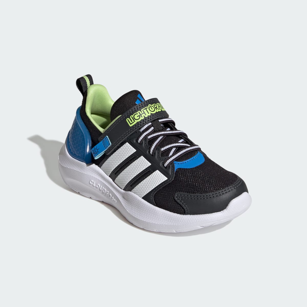 Adidas Kids' LIGHTORAMA RUNNER SHOES CHILDREN - Core Black / Cloud White / Lucid Ray Blue - Image 5