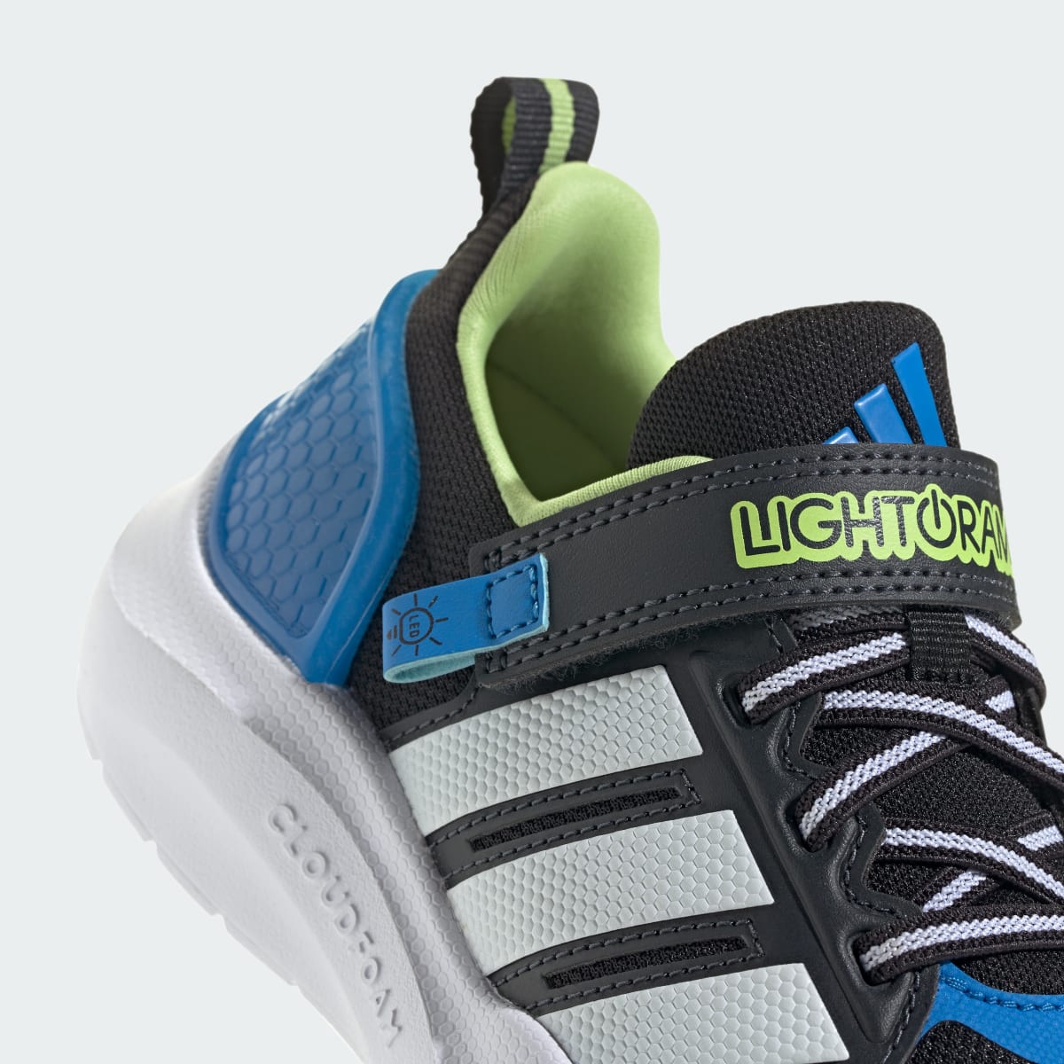 Adidas Kids' LIGHTORAMA RUNNER SHOES CHILDREN - Core Black / Cloud White / Lucid Ray Blue - Image 11