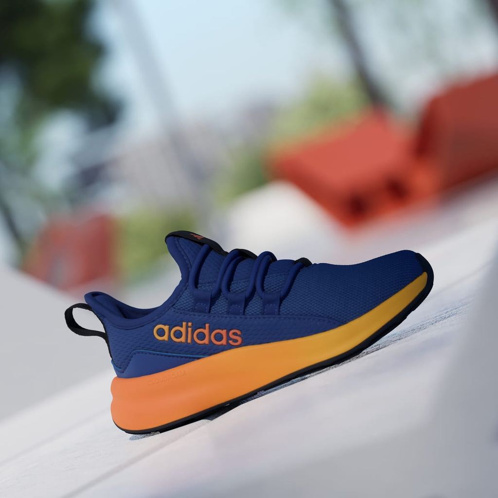 Adidas Kids' LITE RACER ADAPT 8.0 SHOES KIDS - Royal Blue / Orange / Crew Yellow - Image 3