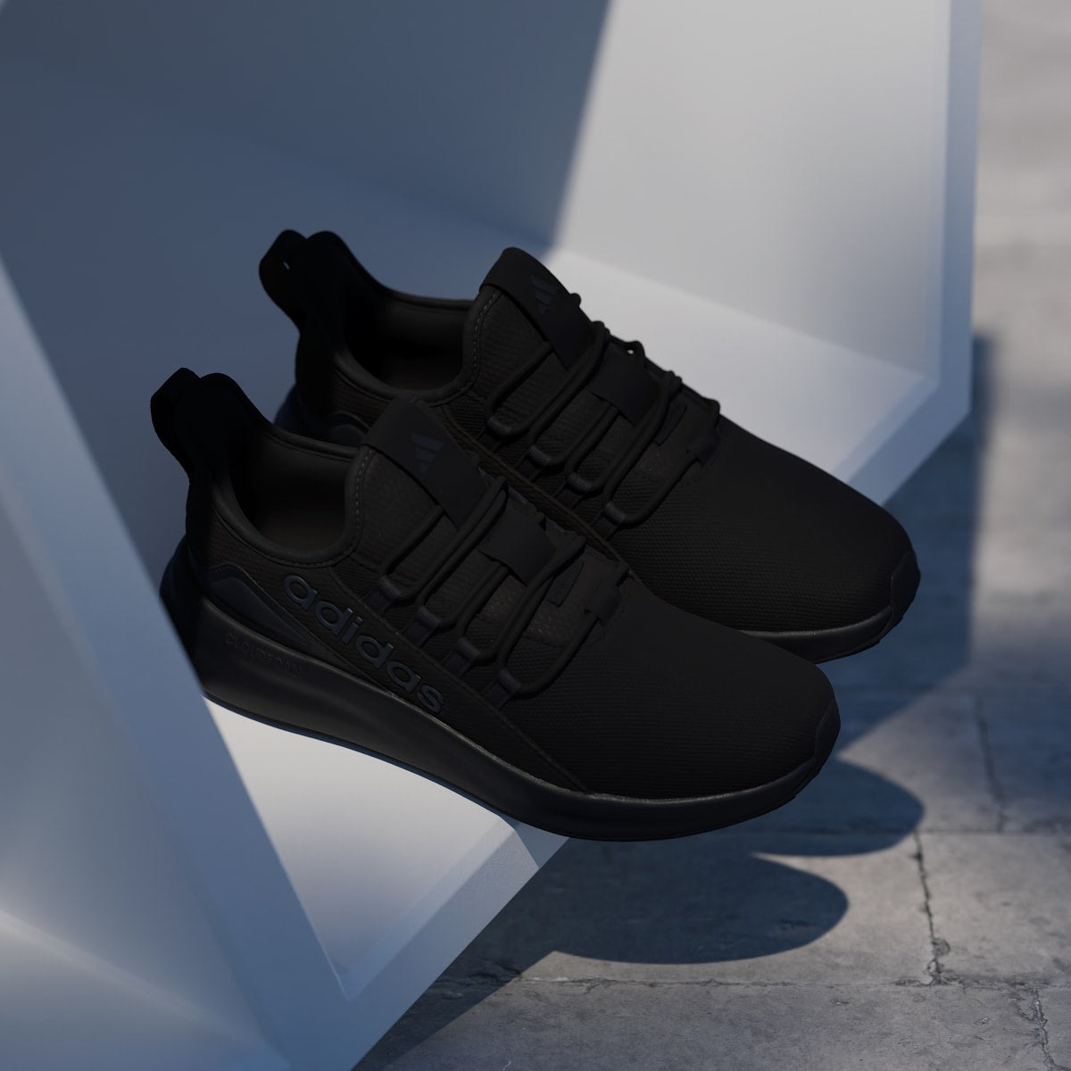 Adidas Men's LITE RACER ADAPT 8.0 WIDE SHOES - Core Black / Core Black / Carbon - Image 5