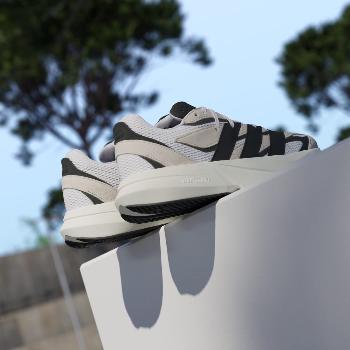 Adidas Men's Lightblaze Shoes - Alumina / Core Black / Cloud White - Image 8