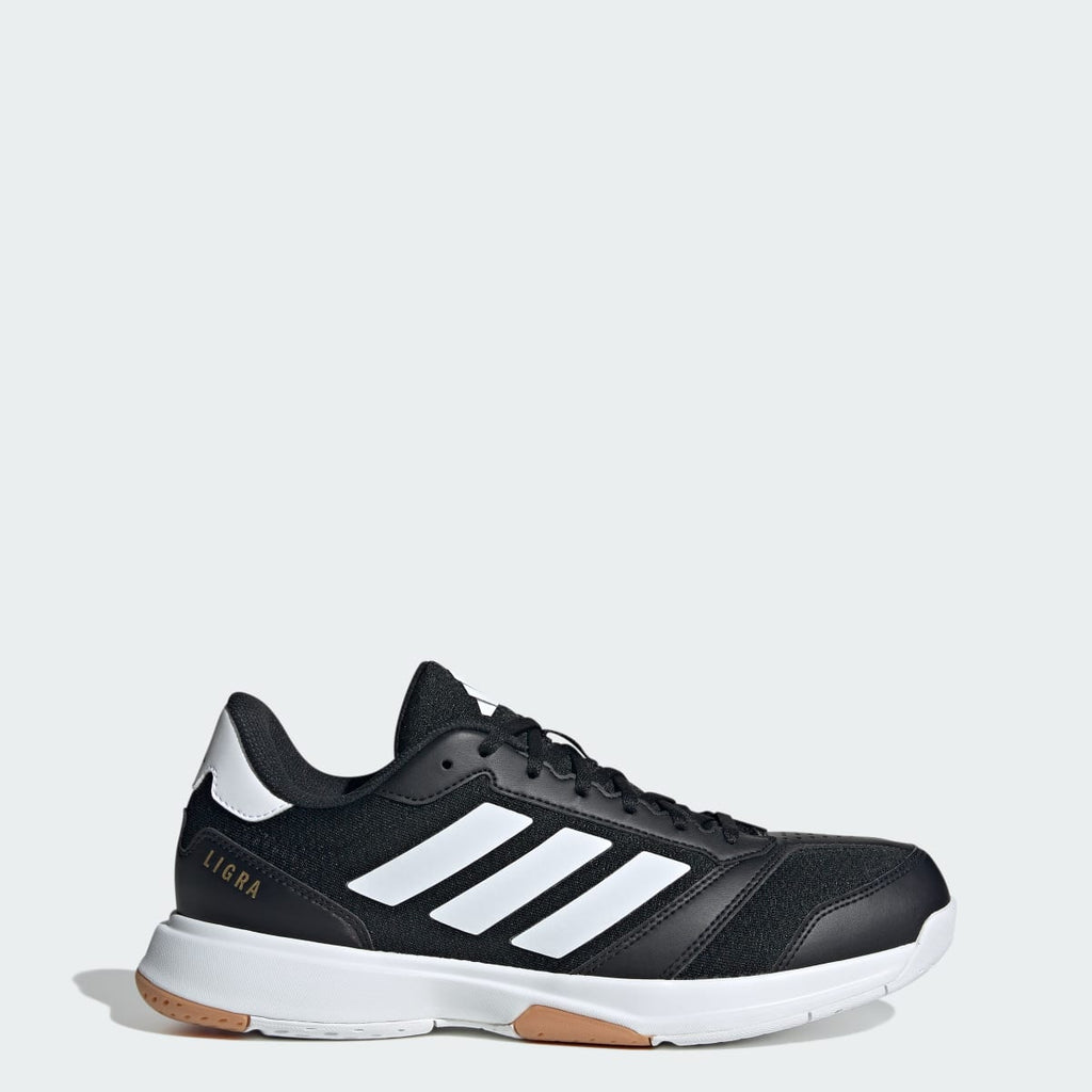 Adidas Men's Ligra 8 Indoor Shoes - Core Black / Cloud White / Cloud White - Image 1