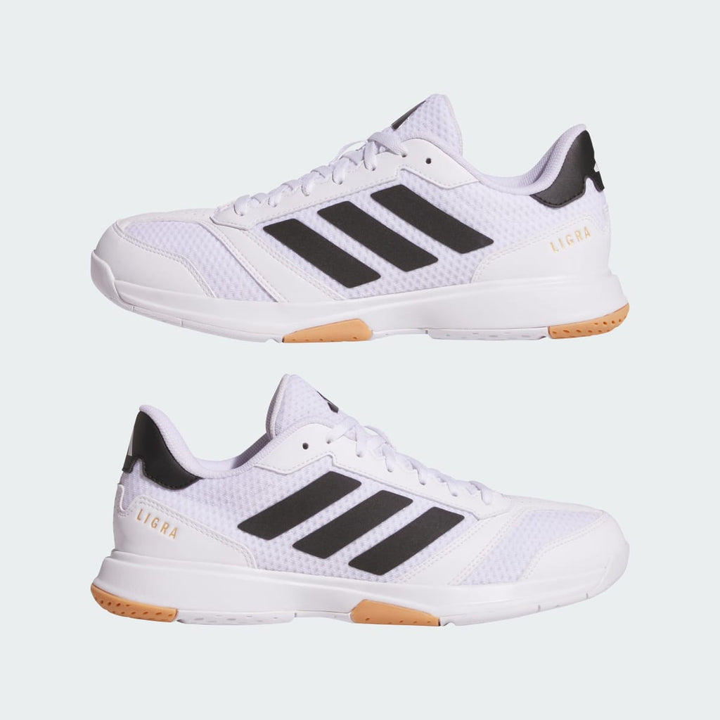 Adidas Women's Ligra 8 Indoor Shoes - Cloud White / Core Black / Cloud White - Image 7