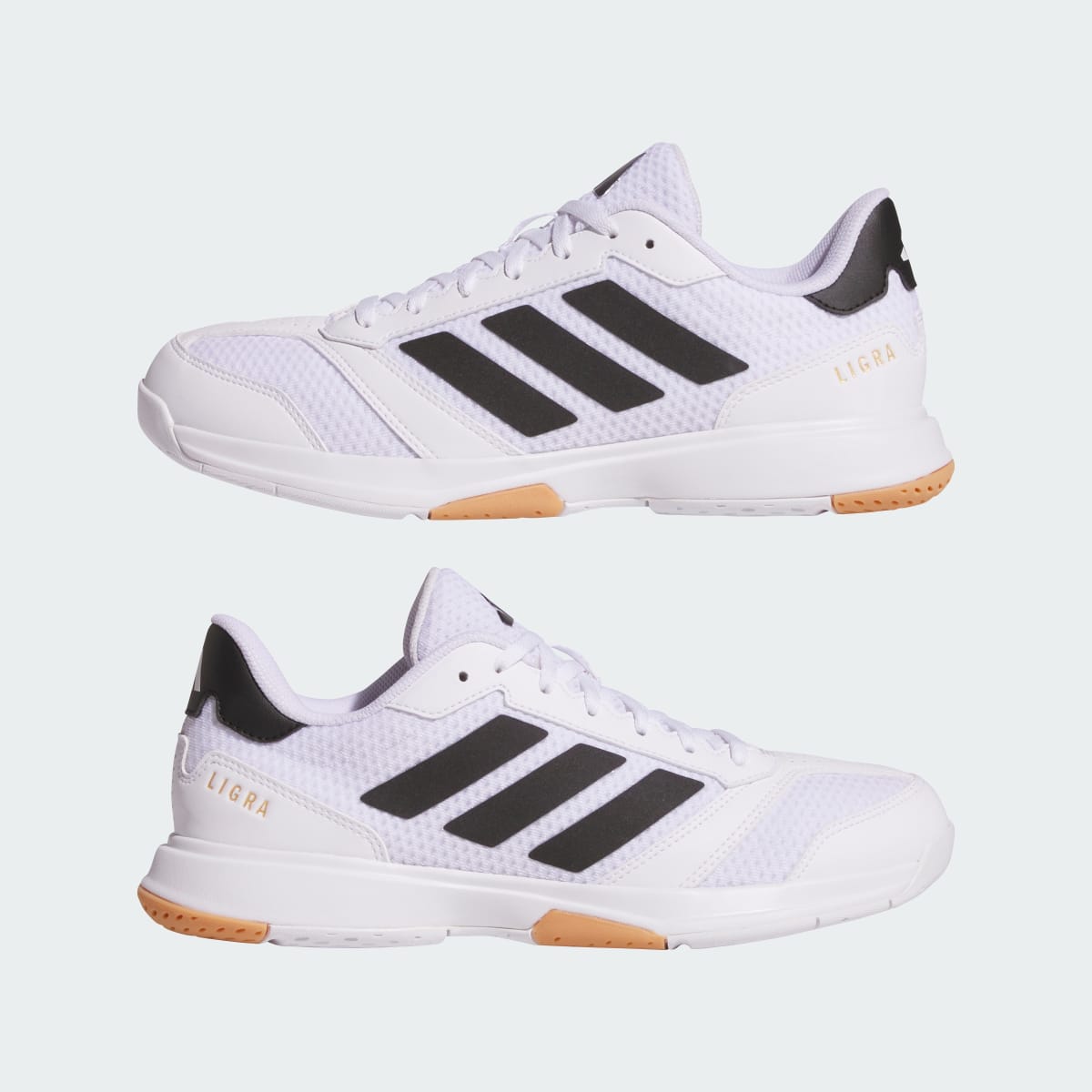 Adidas Women's Ligra 8 Indoor Shoes - Cloud White / Core Black / Cloud White - Image 7