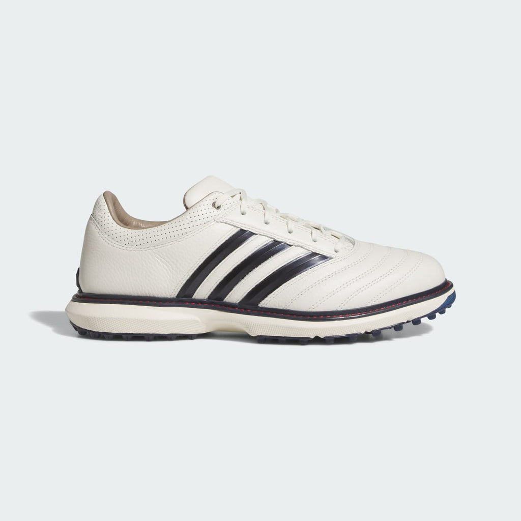 Adidas Men's MC70 FB SPIKELESS GOLF SHOES - Off White / Collegiate Navy / Better Scarlet - Image 1