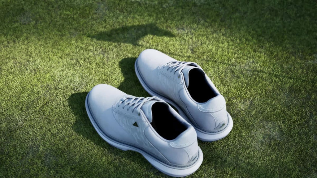 Adidas Men's MC70 SPIKELESS GOLF SHOES - Dash Grey / Halo Silver / Lucid Ray Blue - Image 2