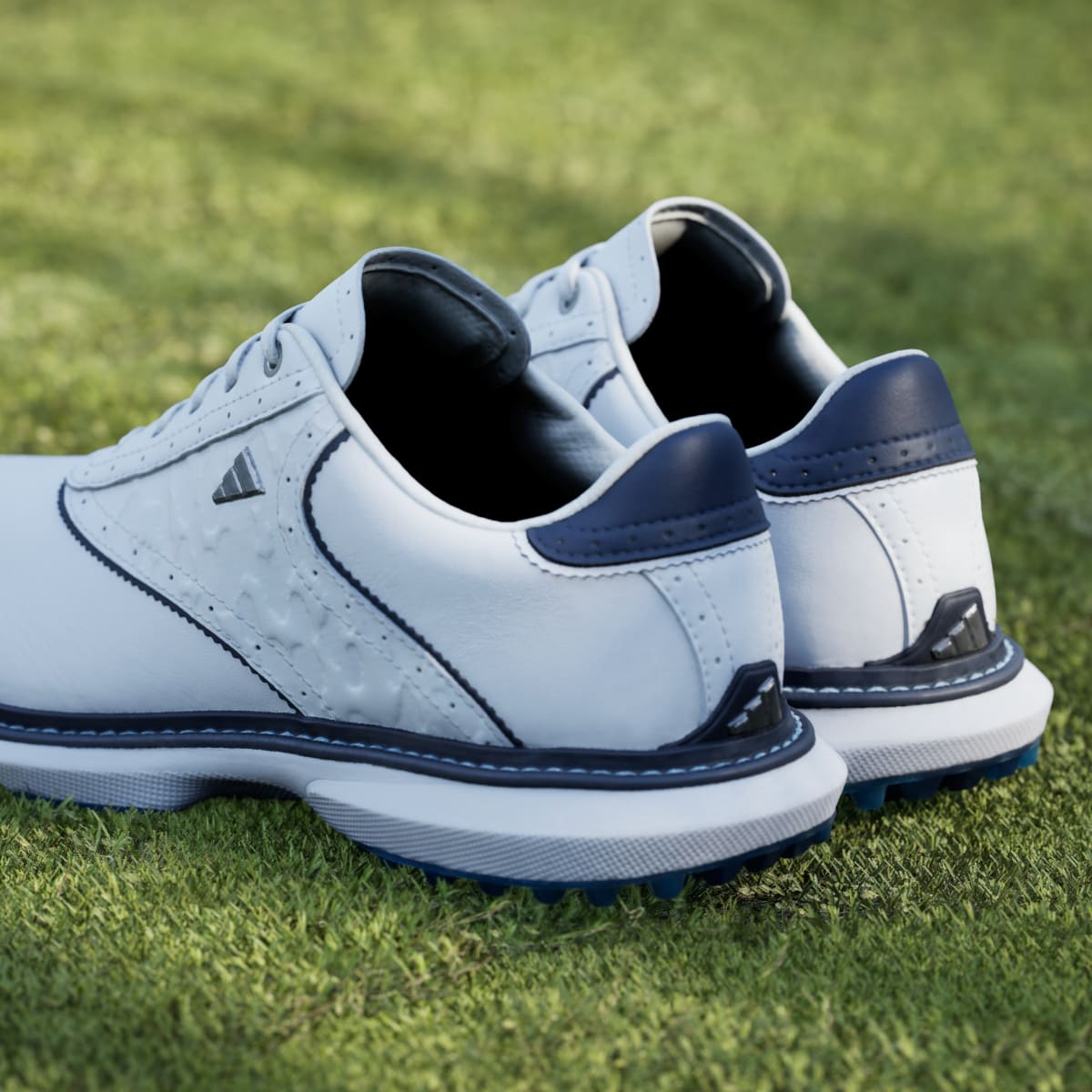 Adidas Women's MC70 SPIKELESS GOLF SHOES - Cloud White / Collegiate Navy / Lucid Ray Blue - Image 10