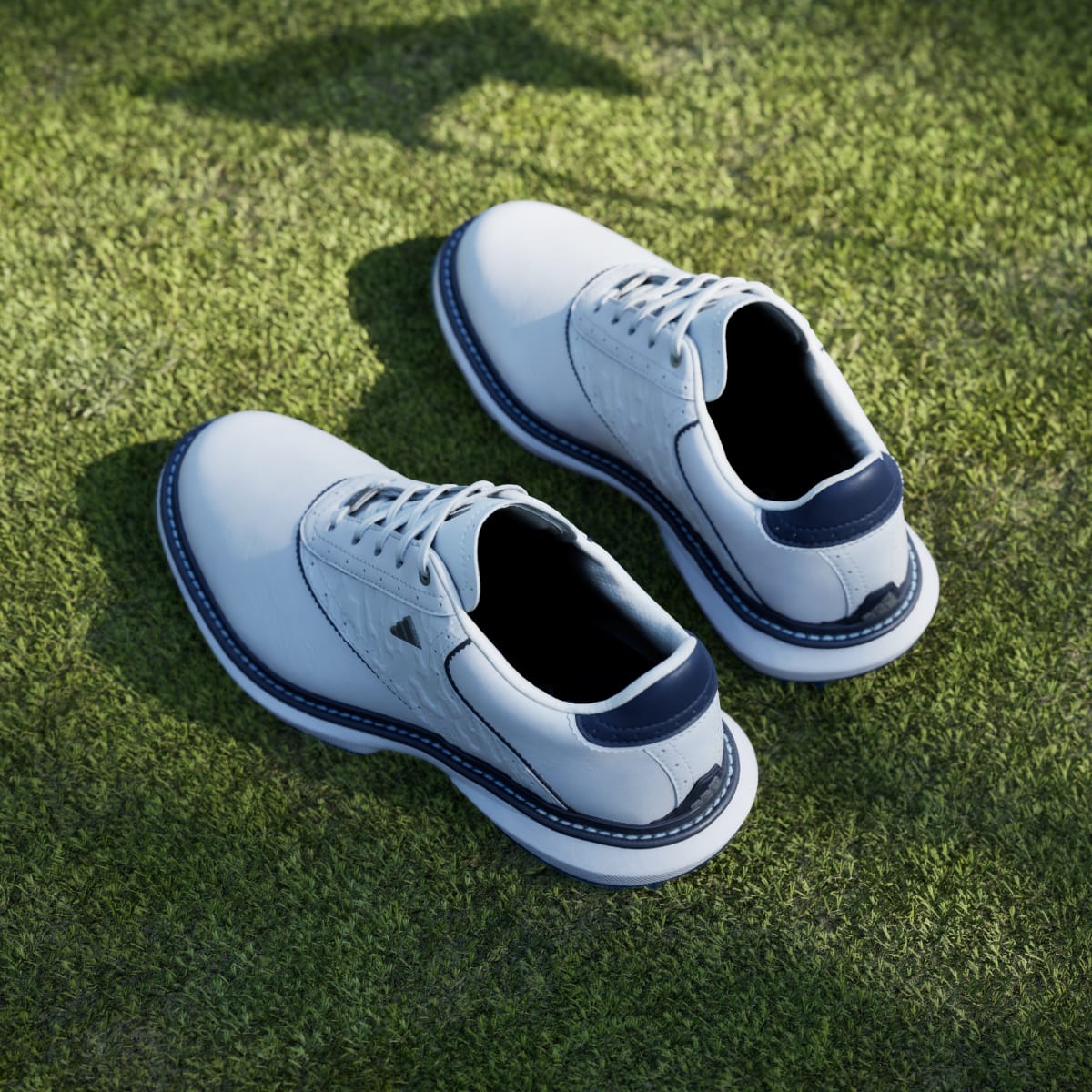 Adidas Women's MC70 SPIKELESS GOLF SHOES - Cloud White / Collegiate Navy / Lucid Ray Blue - Image 8