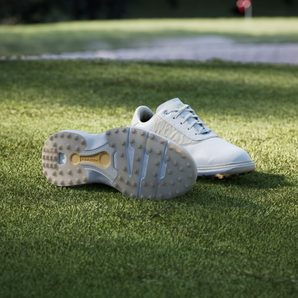 Adidas Women's MC70 SPIKELESS GOLF SHOES - Cloud White / Alumina / Ice Tangerine - Image 4