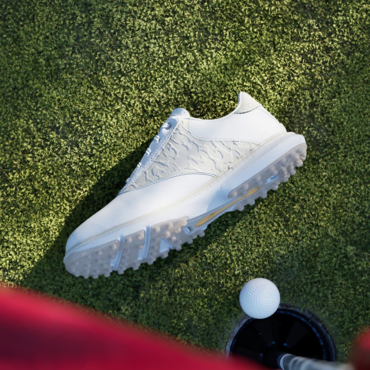 Adidas Women's MC70 SPIKELESS GOLF SHOES - Cloud White / Alumina / Ice Tangerine - Image 7