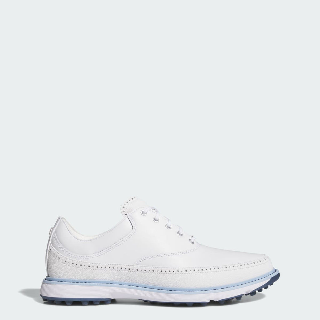 Adidas Men's MC80 SPIKELESS GOLF SHOES - Cloud White / Crystal Sky / Collegiate Navy - Image 1