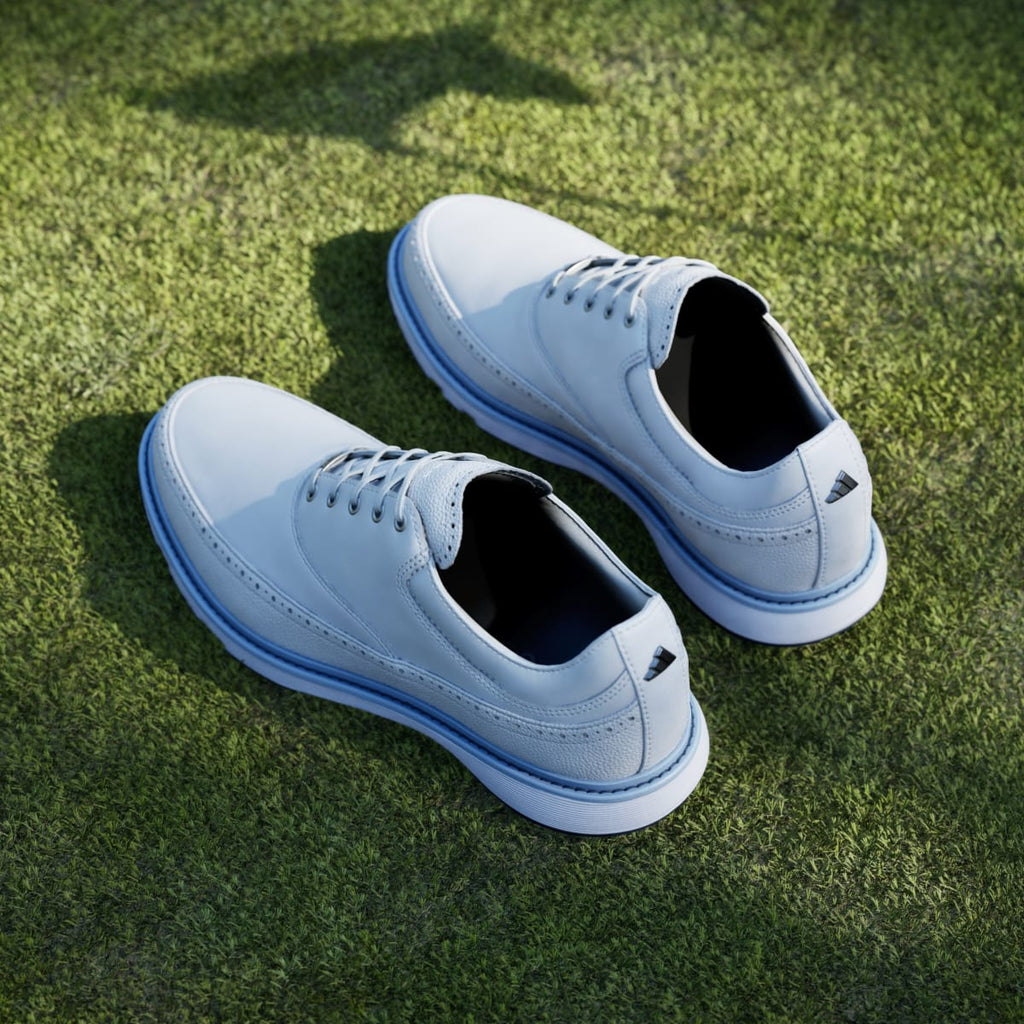 Adidas Men's MC80 SPIKELESS GOLF SHOES - Cloud White / Crystal Sky / Collegiate Navy - Image 8