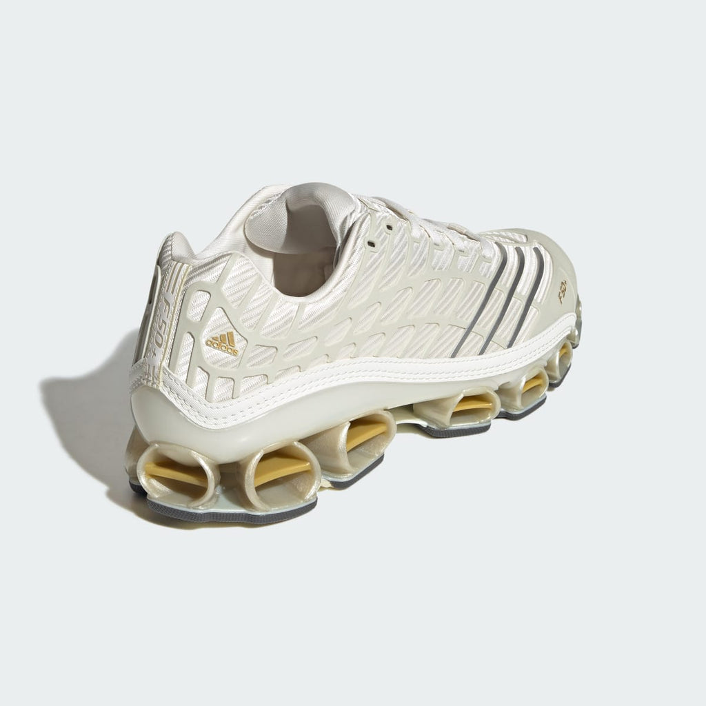 Adidas Men's MEGARIDE F50 SHOES - Cloud White / Ice Gold Met. / Gold Metallic - Image 5