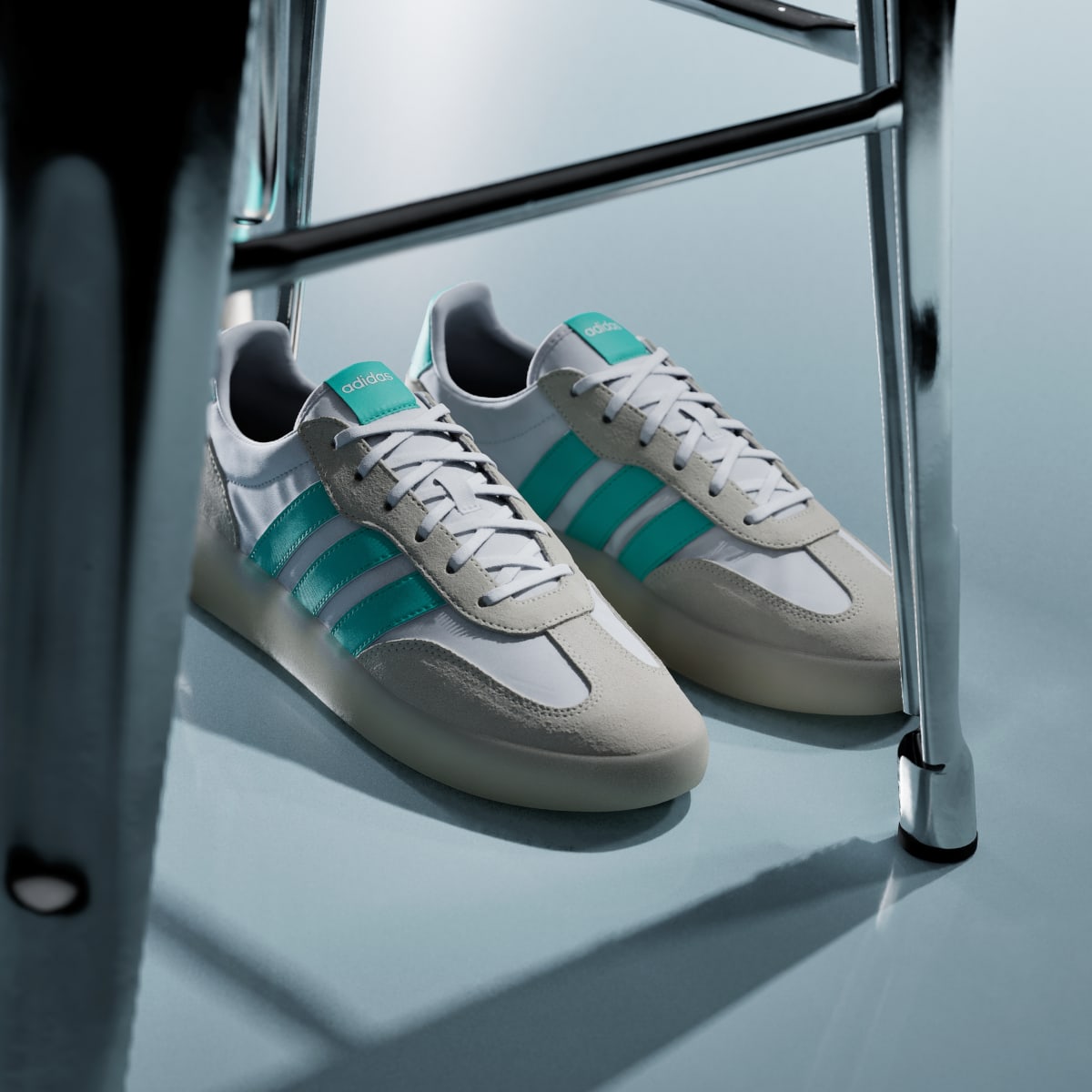 Adidas Men's MERCEDES - AMG PETRONAS FORMULA ONE TEAM BARREDA DECODE SHOES - Cloud White / Semi Mint Rush / Core White - Image 5