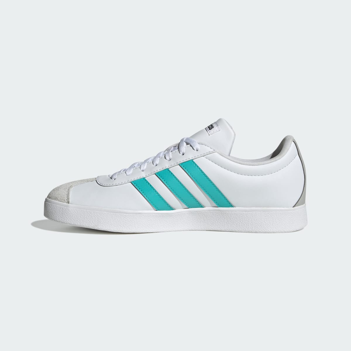 Adidas Women's MERCEDES - AMG PETRONAS FORMULA ONE TEAM VL COURT SHOES - Cloud White / Semi Mint Rush / Core Black - Image 6