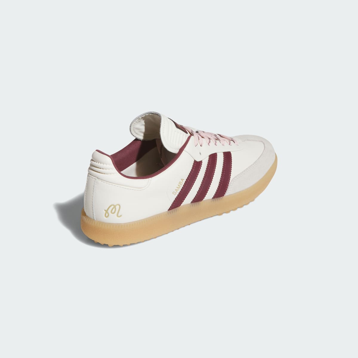 Adidas Men's Malbon Samba Spikeless Golf Shoes - Off White / Shadow Red / Gum - Image 5