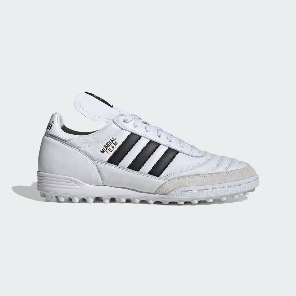 Adidas Men's Mundial Team Turf Soccer Shoes - Cloud White / Core Black / Gold Metallic - Image 2