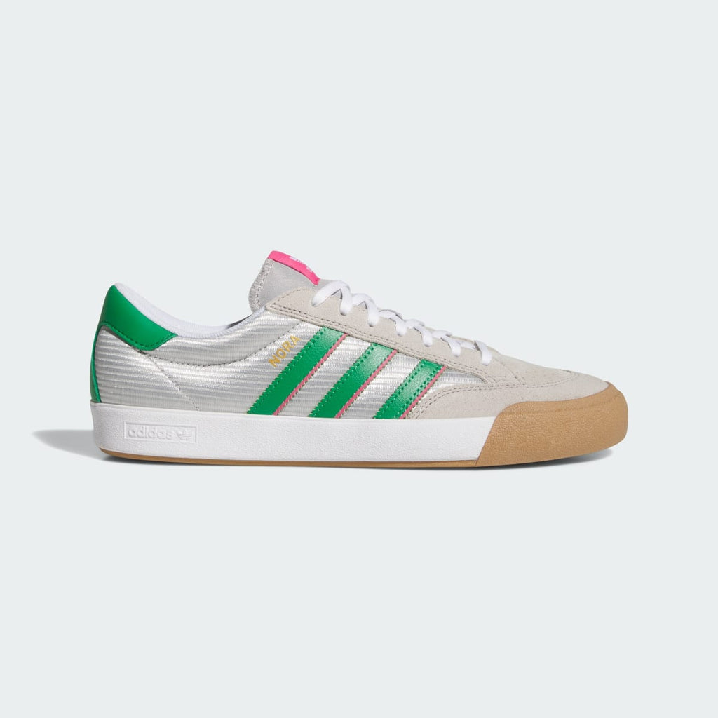 Adidas Men's NORA Shoes - Grey One / Green / Pink Fusion - Image 1
