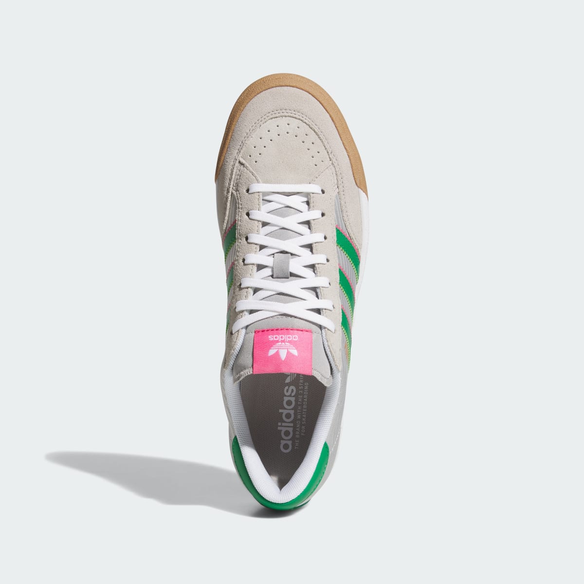 Adidas Men's NORA Shoes - Grey One / Green / Pink Fusion - Image 2