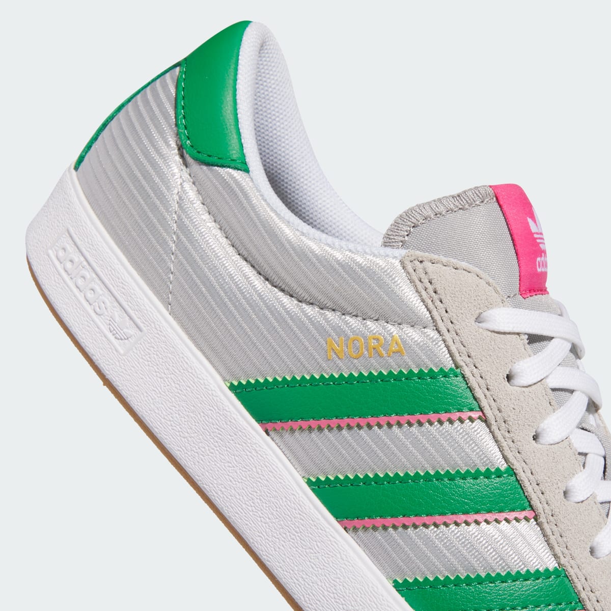 Adidas Women's NORA Shoes - Grey One / Green / Pink Fusion - Image 8