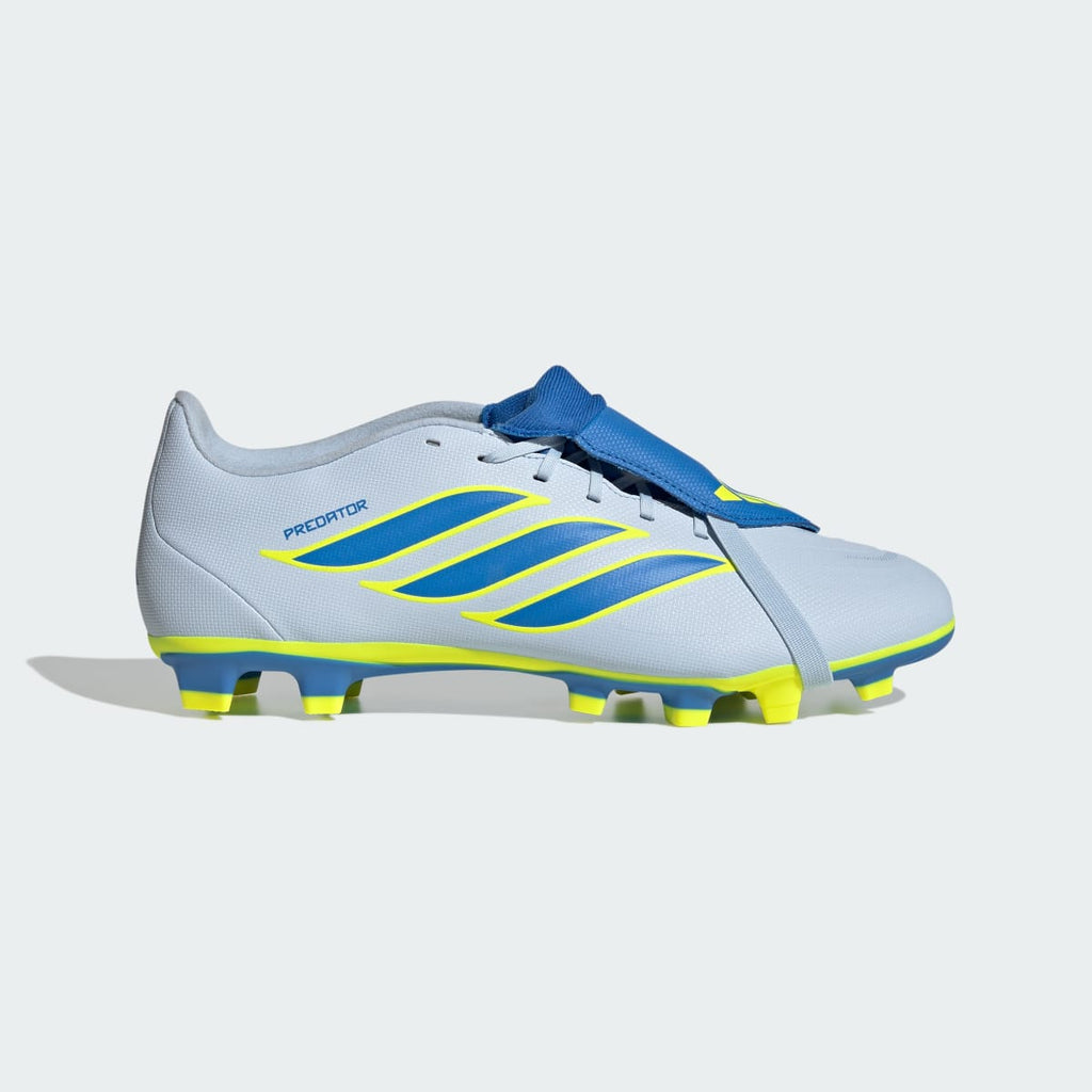 Adidas Men's PREDATOR CLUB Fold-Over Tongue Firm Ground/Multi Ground Soccer Cleats - Crystal Sky / Ray Blue / Team Solar Yellow 2 - Image 2