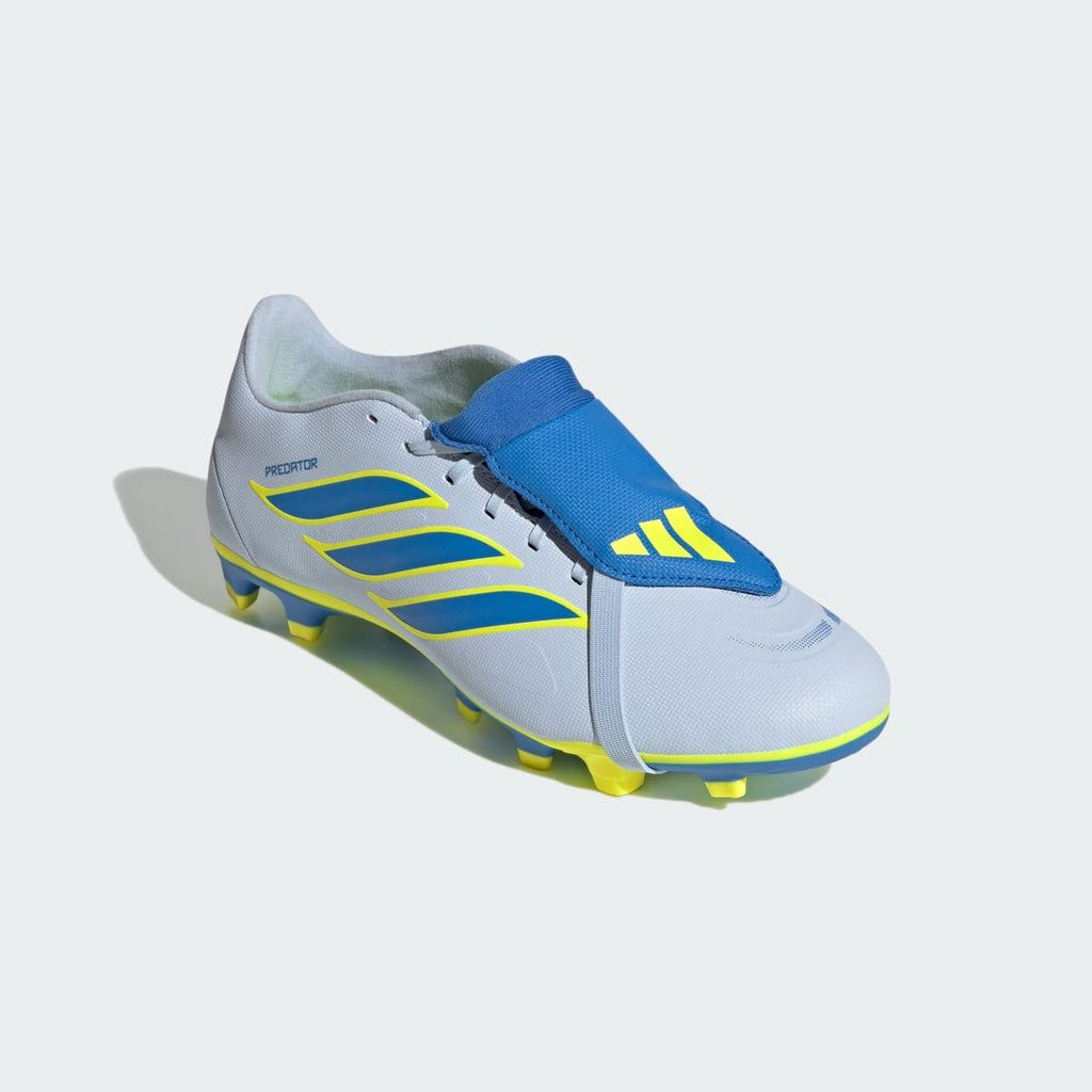 Adidas Men's PREDATOR CLUB Fold-Over Tongue Firm Ground/Multi Ground Soccer Cleats - Crystal Sky / Ray Blue / Team Solar Yellow 2 - Image 5