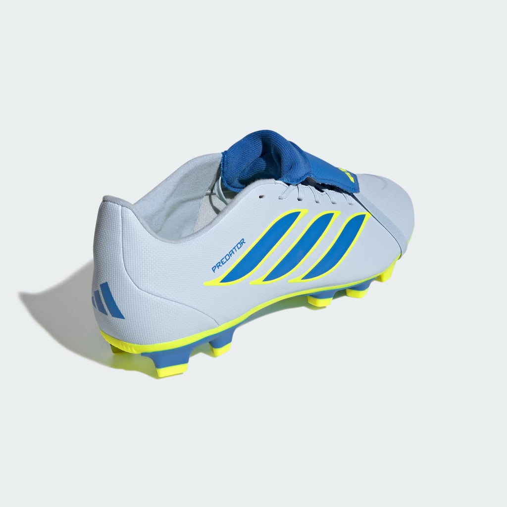 Adidas Men's PREDATOR CLUB Fold-Over Tongue Firm Ground/Multi Ground Soccer Cleats - Crystal Sky / Ray Blue / Team Solar Yellow 2 - Image 6