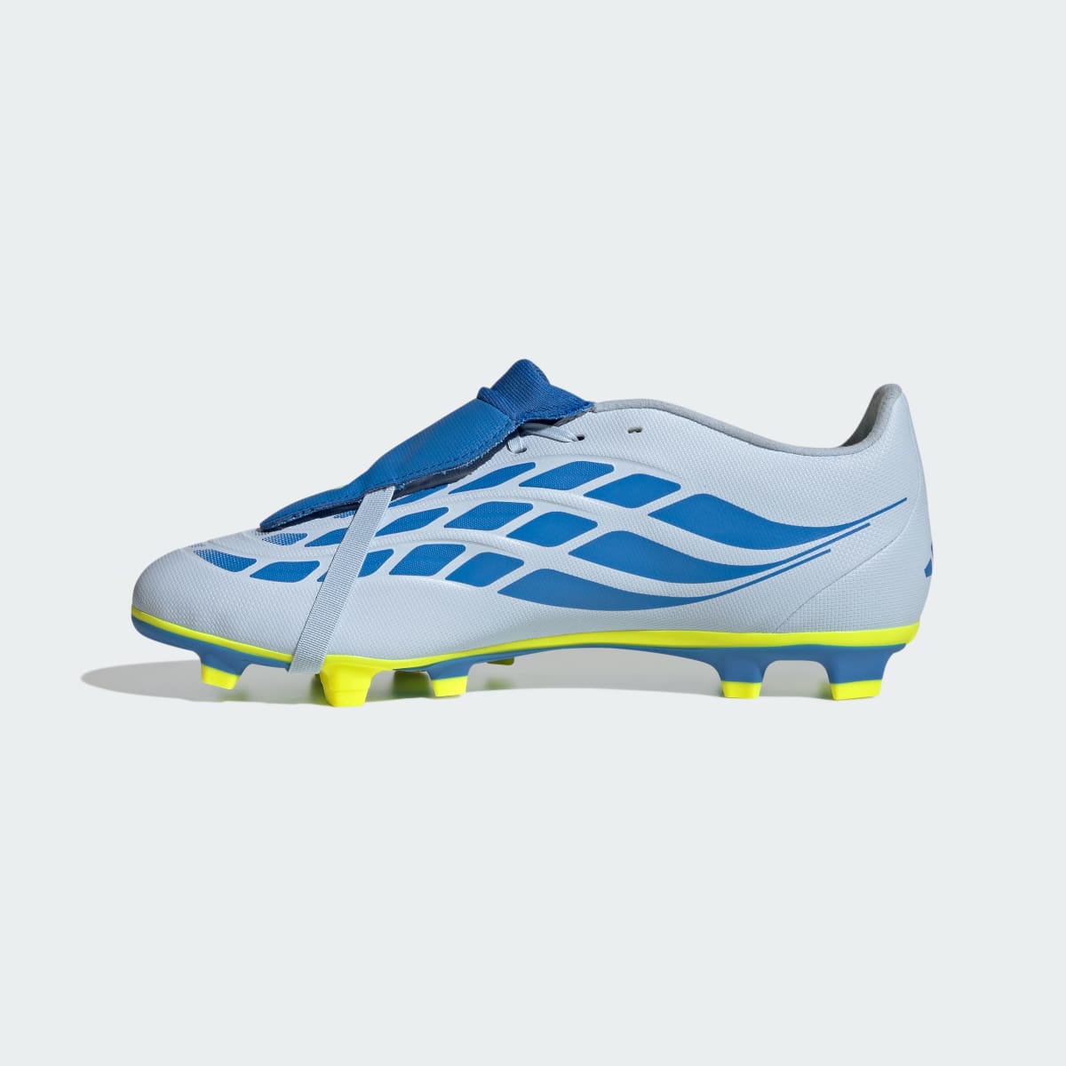 Adidas Men's PREDATOR CLUB Fold-Over Tongue Firm Ground/Multi Ground Soccer Cleats - Crystal Sky / Ray Blue / Team Solar Yellow 2 - Image 7