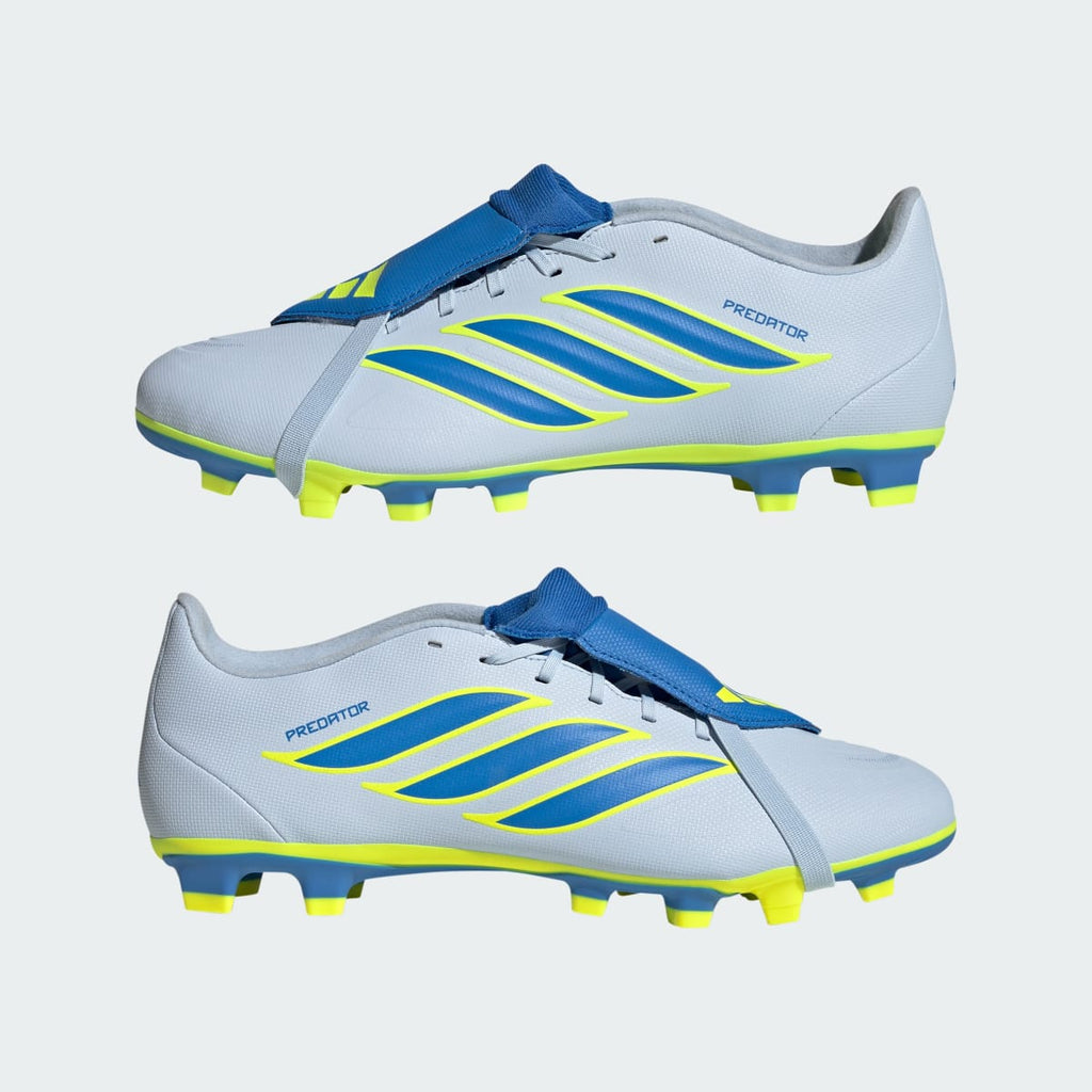 Adidas Men's PREDATOR CLUB Fold-Over Tongue Firm Ground/Multi Ground Soccer Cleats - Crystal Sky / Ray Blue / Team Solar Yellow 2 - Image 8