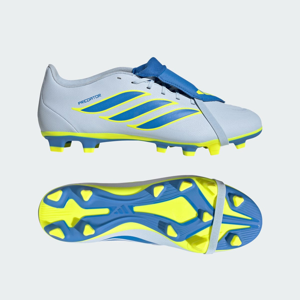 Adidas Men's PREDATOR CLUB Fold-Over Tongue Firm Ground/Multi Ground Soccer Cleats - Crystal Sky / Ray Blue / Team Solar Yellow 2 - Image 1