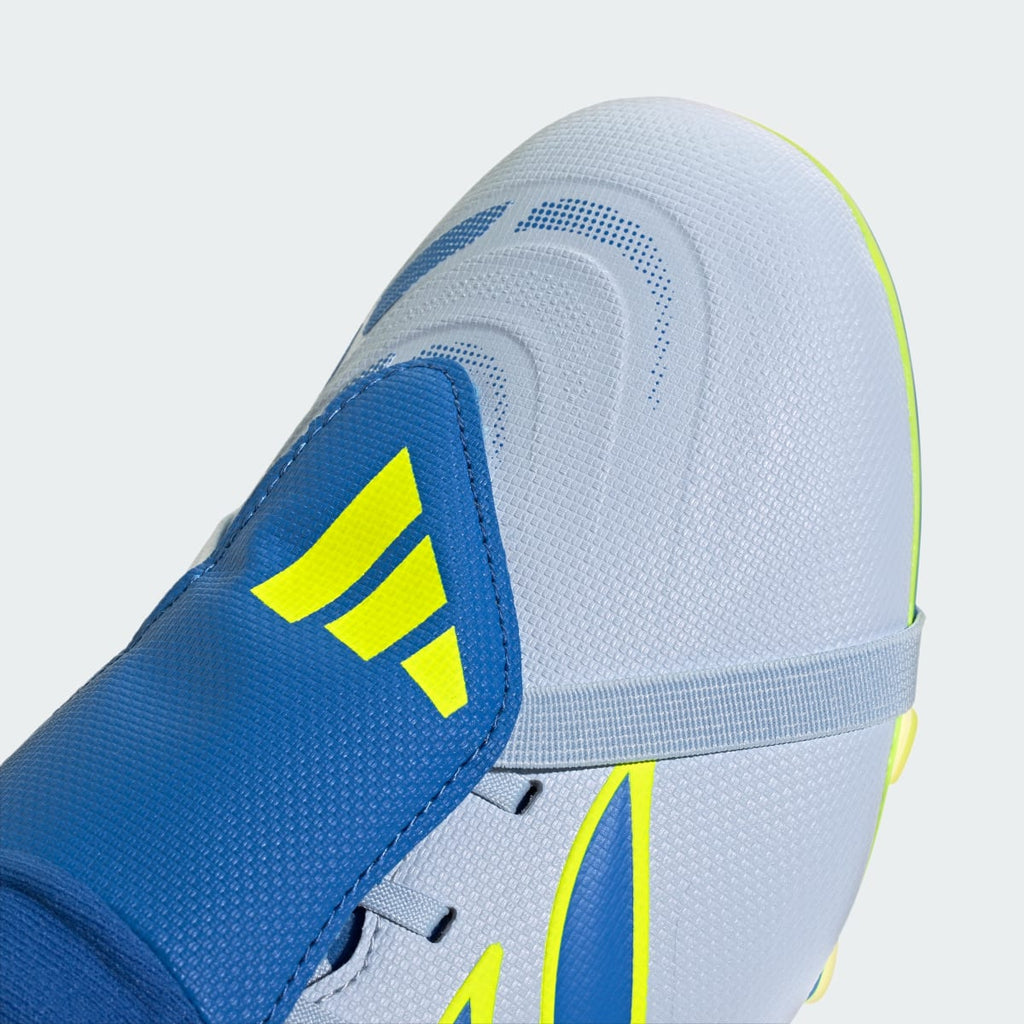 Adidas Men's PREDATOR CLUB Fold-Over Tongue Firm Ground/Multi Ground Soccer Cleats - Crystal Sky / Ray Blue / Team Solar Yellow 2 - Image 9
