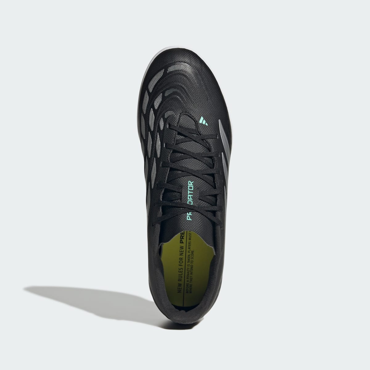 Adidas Men's PREDATOR CLUB Sala Indoor Soccer Cleats - Core Black / Silver Metallic / Pulse Mint - Image 3